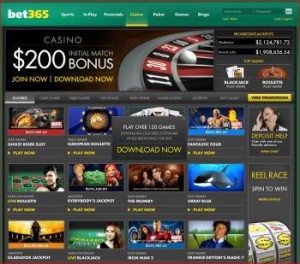 A Screenshot of the Real Money Slots Games at Bet365 Casino