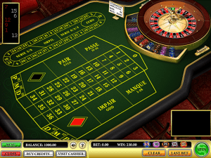 French Roulette Table Layout