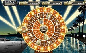 Mega Fortune jackpot wheel